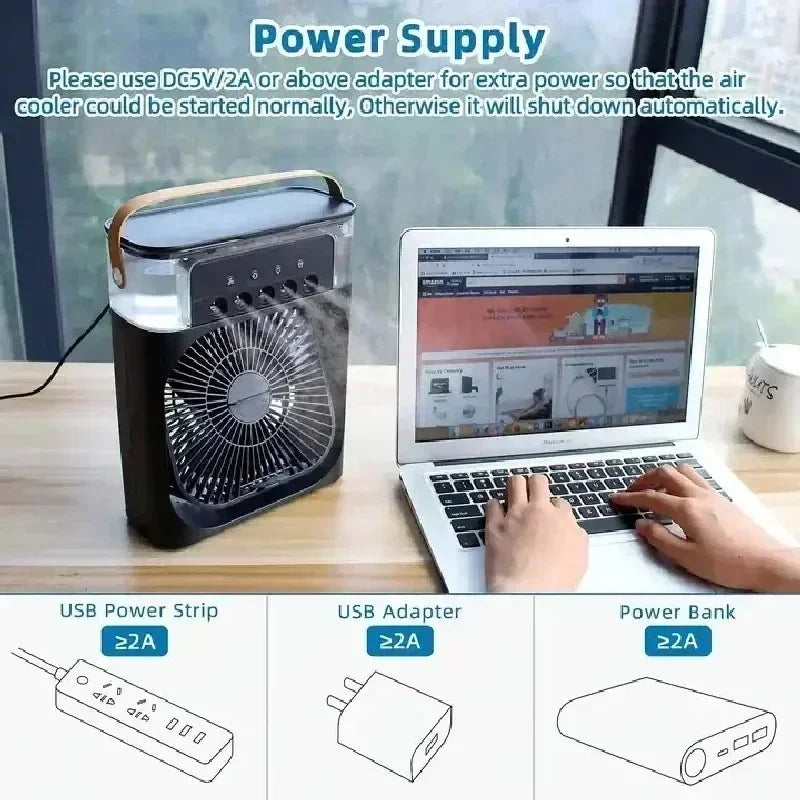 3-in-1 Portable Air Cooler Humidifier