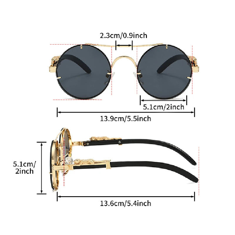 RetroLuxe Round Sunglasses